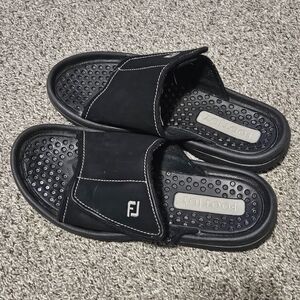 FootJoy Black Slide Sandals for Men